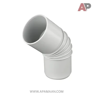 زانو ۴۵ درجه دوسر کوپل PVC-U