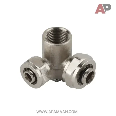 سه راهی ۹۰ درجه دیواری تبدیلی کوپلی نیوپایپ