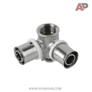 سه راهی ۹۰ درجه دیواری پرسی نیوپایپ