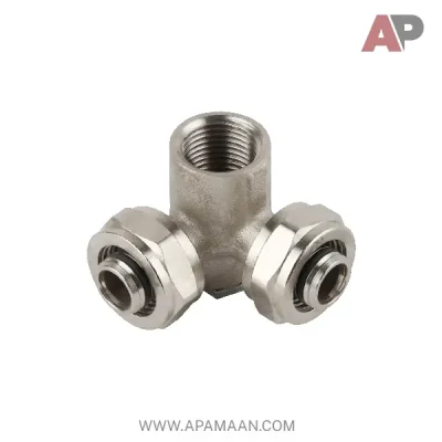 سه راهی ۹۰ درجه دیواری کوپلی نیوپایپ