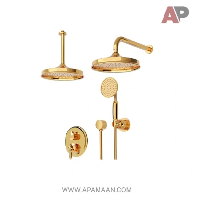 شیر حمام توکار شودر مدل زیگموند BRASS تیپ ۳